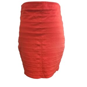 Express Vibrant Orange Mini Skirt